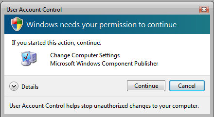 Windows Vista Dialog Box