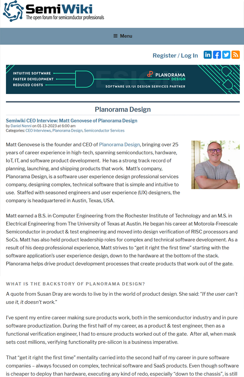 Semiwiki - CEO Interview